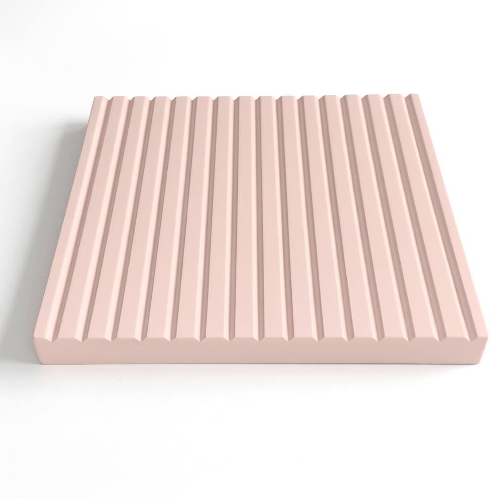 vertically ribbed door