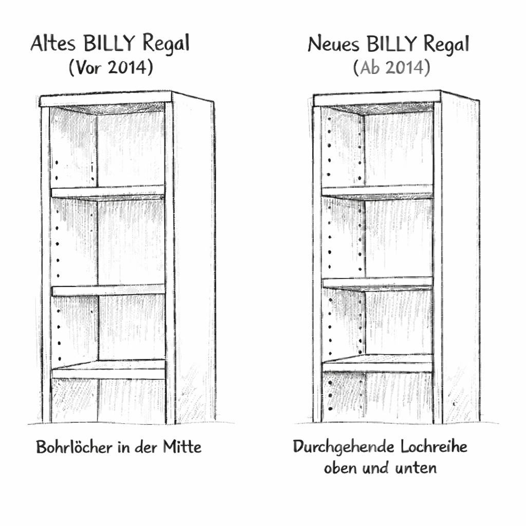 Passen unsere Billy-Türen auch an ältere Billy-Regale?