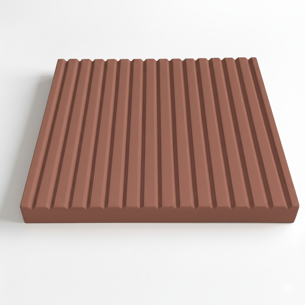 vertikal geriffelte Tür