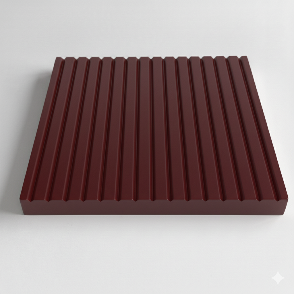 vertikal geriffelte Tür