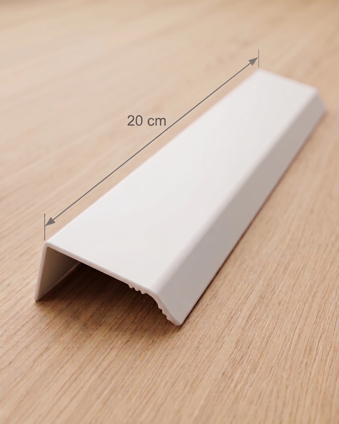 Concealed furniture handle 20cm, white