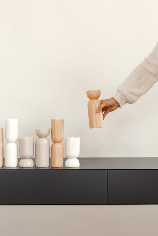 Organische Skulpturkerze aus pflanzlichem Wachs