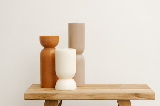 Organische Skulpturkerze aus pflanzlichem Wachs